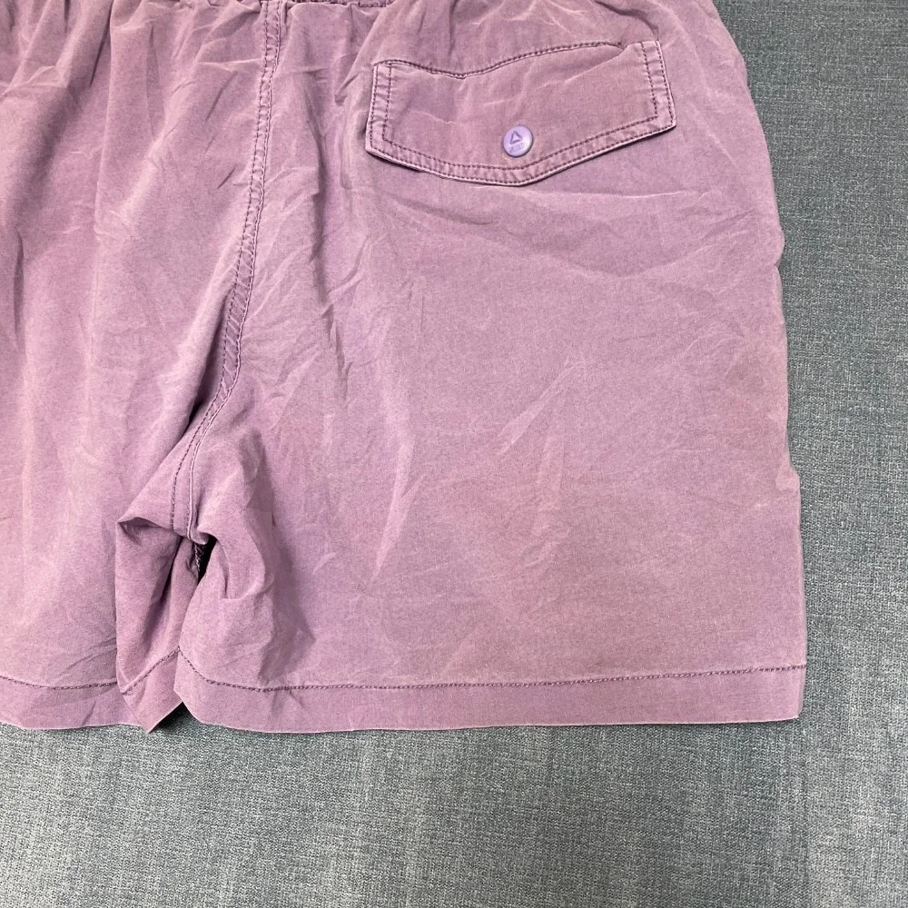 STWD Swim Shorts Mens Medium Purple Drawstring Waist Flat Front Mesh Lined Beach